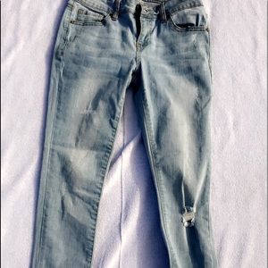 Denim jeans, small rips